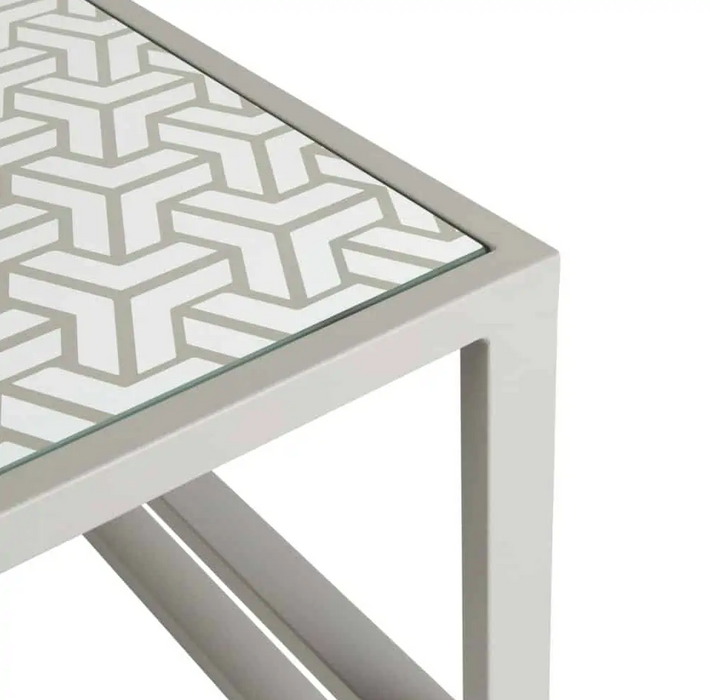 Mambo Del Mar All Weather Side Table – Grey with Patterned Top MAM-02-SIT1-P-G