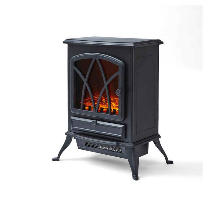 Stirling Electric Fire Stove 2KW Black