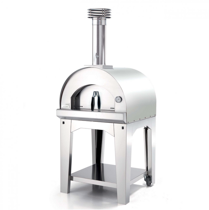 Fontana Margherita Stainless Steel Wood Pizza Oven Including Trolley