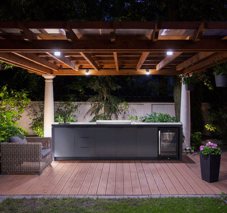 Cabinex Premium Outdoor Kitchen Proline Flat Lid Built-In 6 Burner BBQ