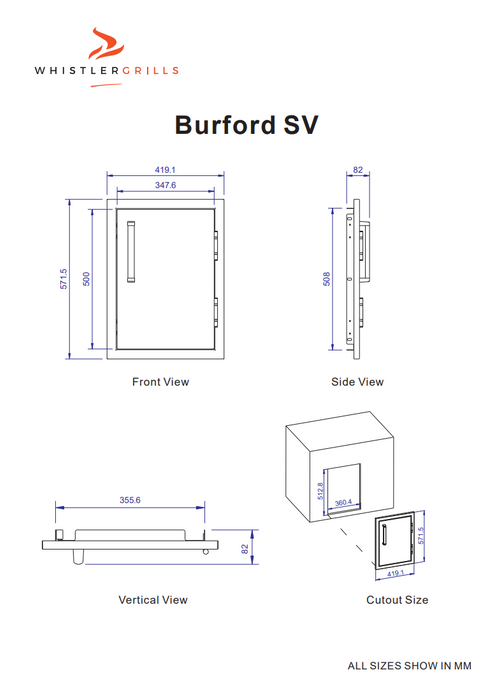 Whistler Burford vertical Single Door