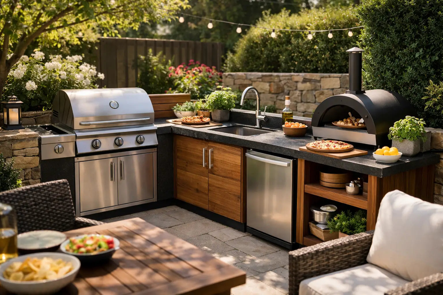 9 Small Garden Outdoor Kitchen Examples