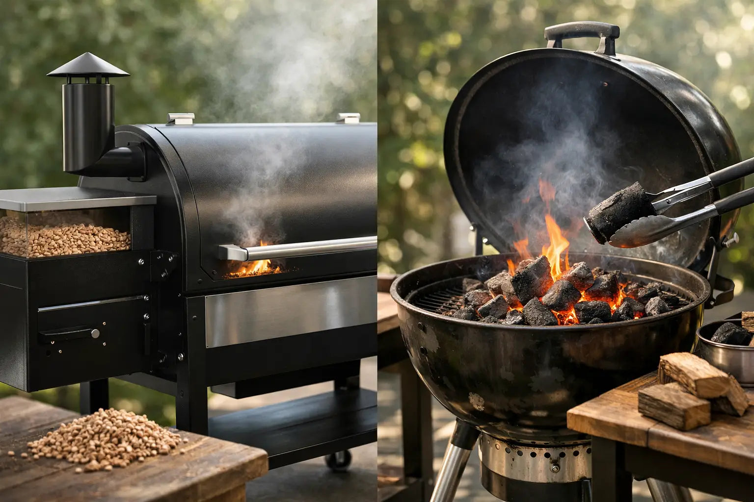 Pellet Smoker vs Charcoal Smoker