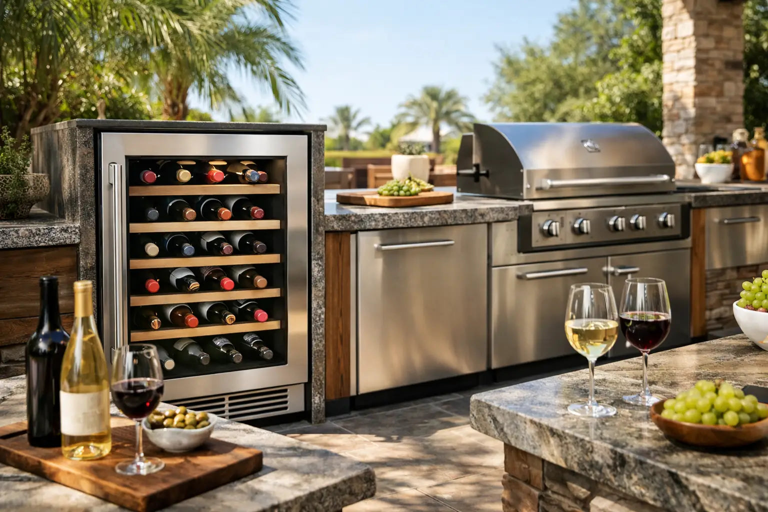 How to Choose a Wine Fridge for Your Outdoor Kitchen