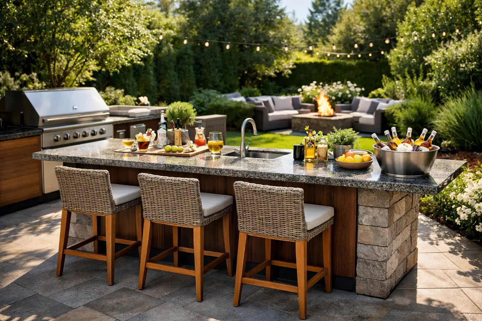 8 Outdoor Bar Examples for Better Garden Hosting