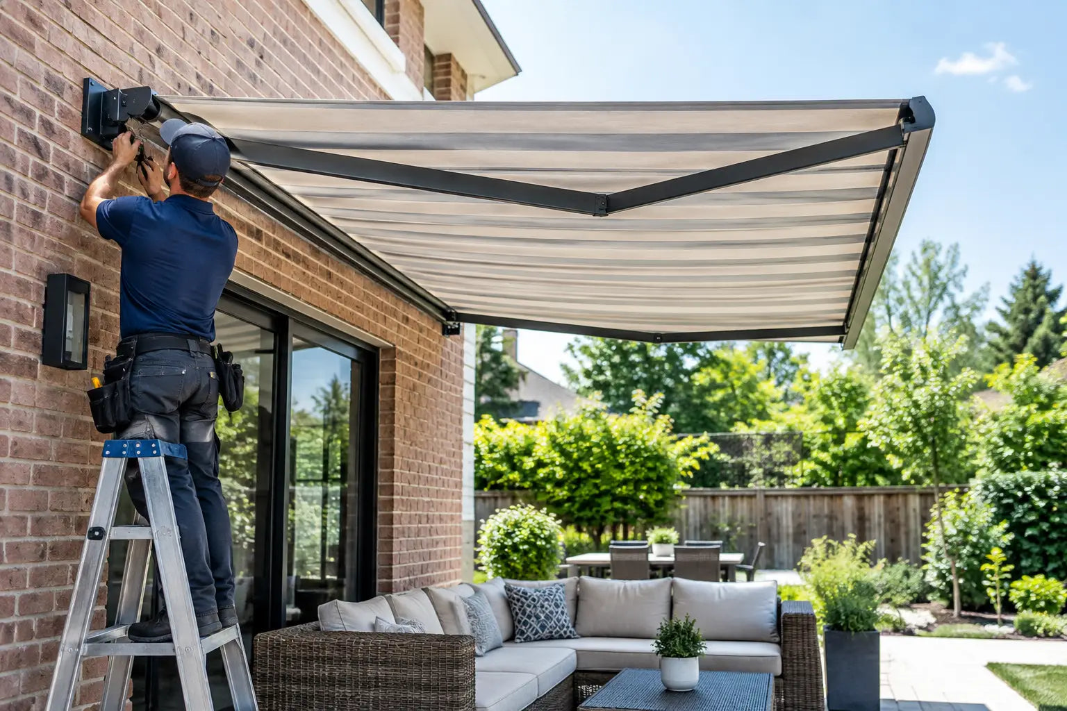 How to Install a Patio Awning on Brickwork