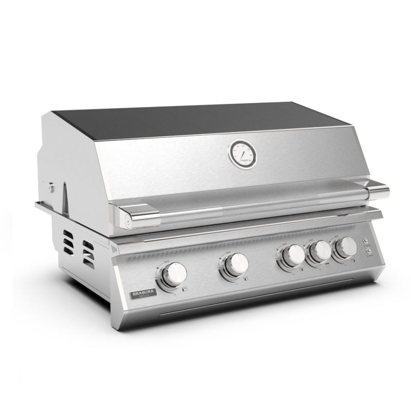 Brabura Fusion 400 Stainless Steel Built-In Gas BBQ with cart