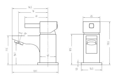 Tap Linton Bathroom Collection in Chrome finish-Basin Mixer Tap