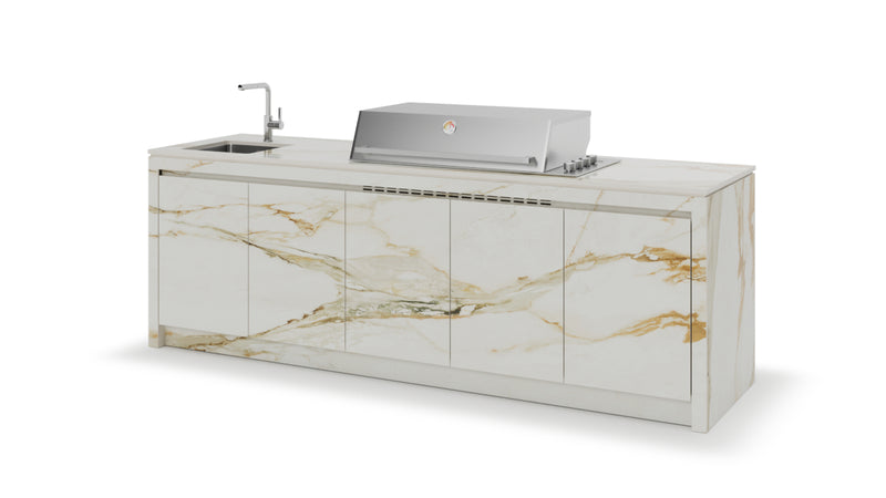 Formilia Outdoor Kitchens –  Sorrento Antique White | 2.7M x 75cm