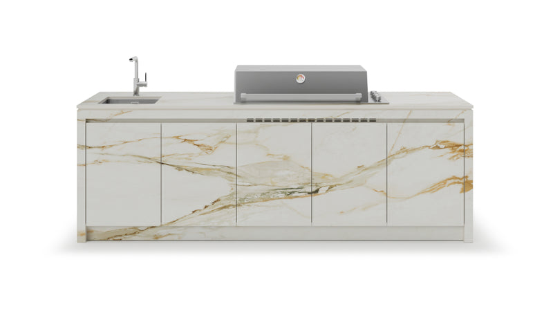 Formilia Outdoor Kitchens –  Sorrento Antique White | 2.7M x 75cm