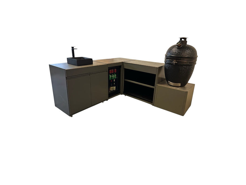 Vision Outdoor Kitchen Kamado, Fridge and Sink