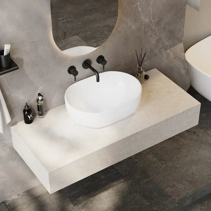 Sink Eridanus Modern White Ceramic Washbasin - Bowl Only