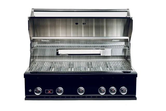 Whistler Burford Black 5 Burner Barbecue with Rotisserie and Weather Cover