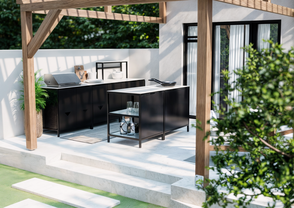 Noltia Aluminium Outdoor Kitchen Black Onyx