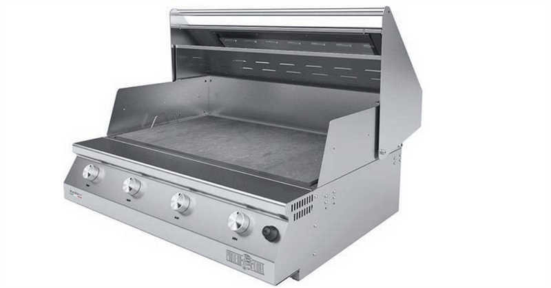 Barbecue Grill - Fry Top 750 4-burner Hybrid with Soapstone