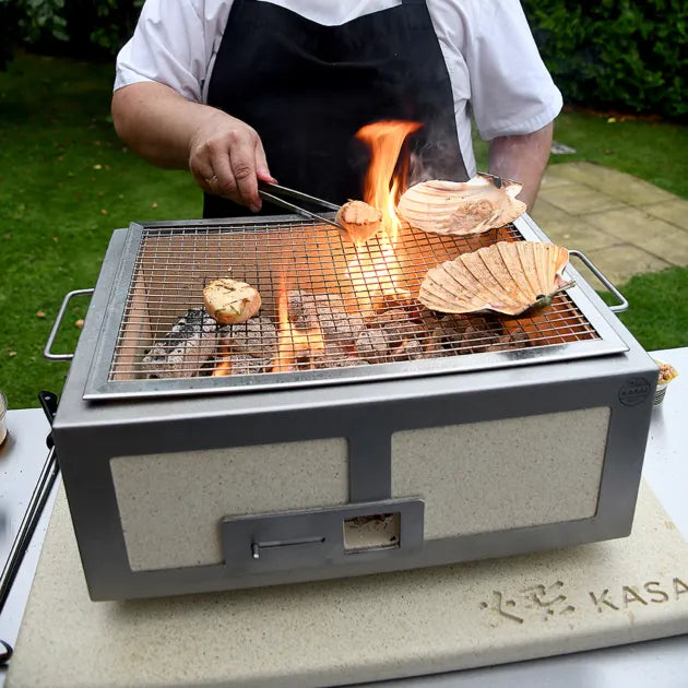 Medium Wide Kasai Konro Grill with Stainless Steel Frame V2
