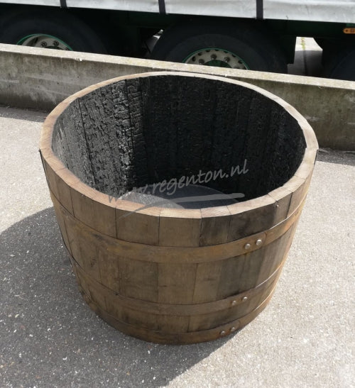 Flower Container Oak - Bulky 1/2 Whisky Barrel of 190 L