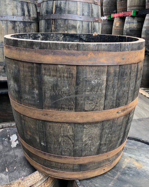 Flower Container Oak - Bulky 3/4 Whisky Barrel of 190 L