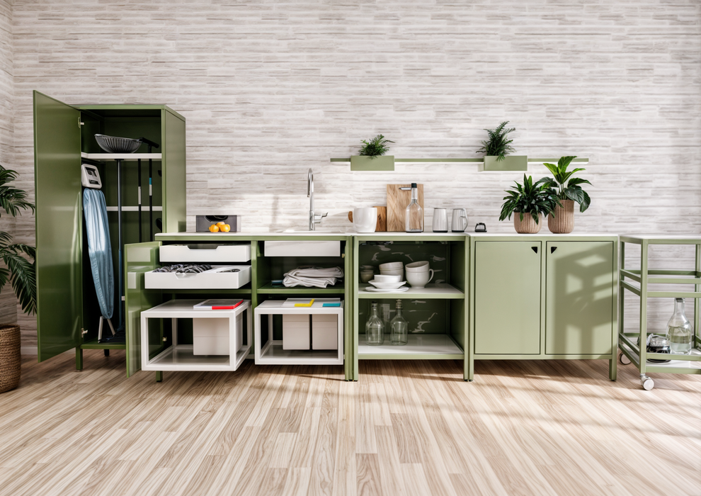 Noltia Aluminium Outdoor Kitchen Green 3M