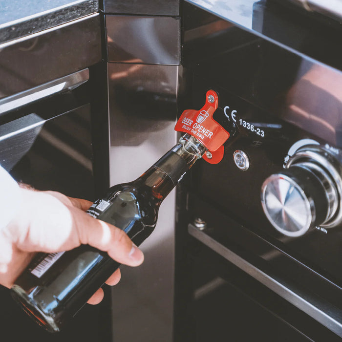 Goriller Outdoor Kitchen | 8-Burner Gas Grill, Single Fridge, Sink & Workstation | 4.8m Compact Luxury Design