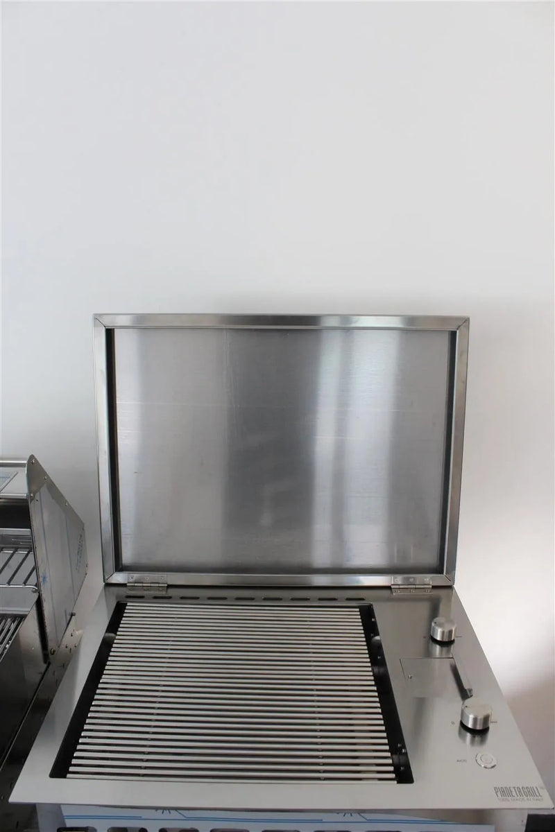 Barbecue Grill - 2-burner built-in gas barbecue, with round grills