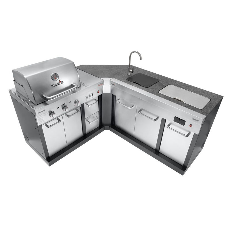 Char Broil Ultimate 3200 3 Burner Modular Entertainment Corner BBQ