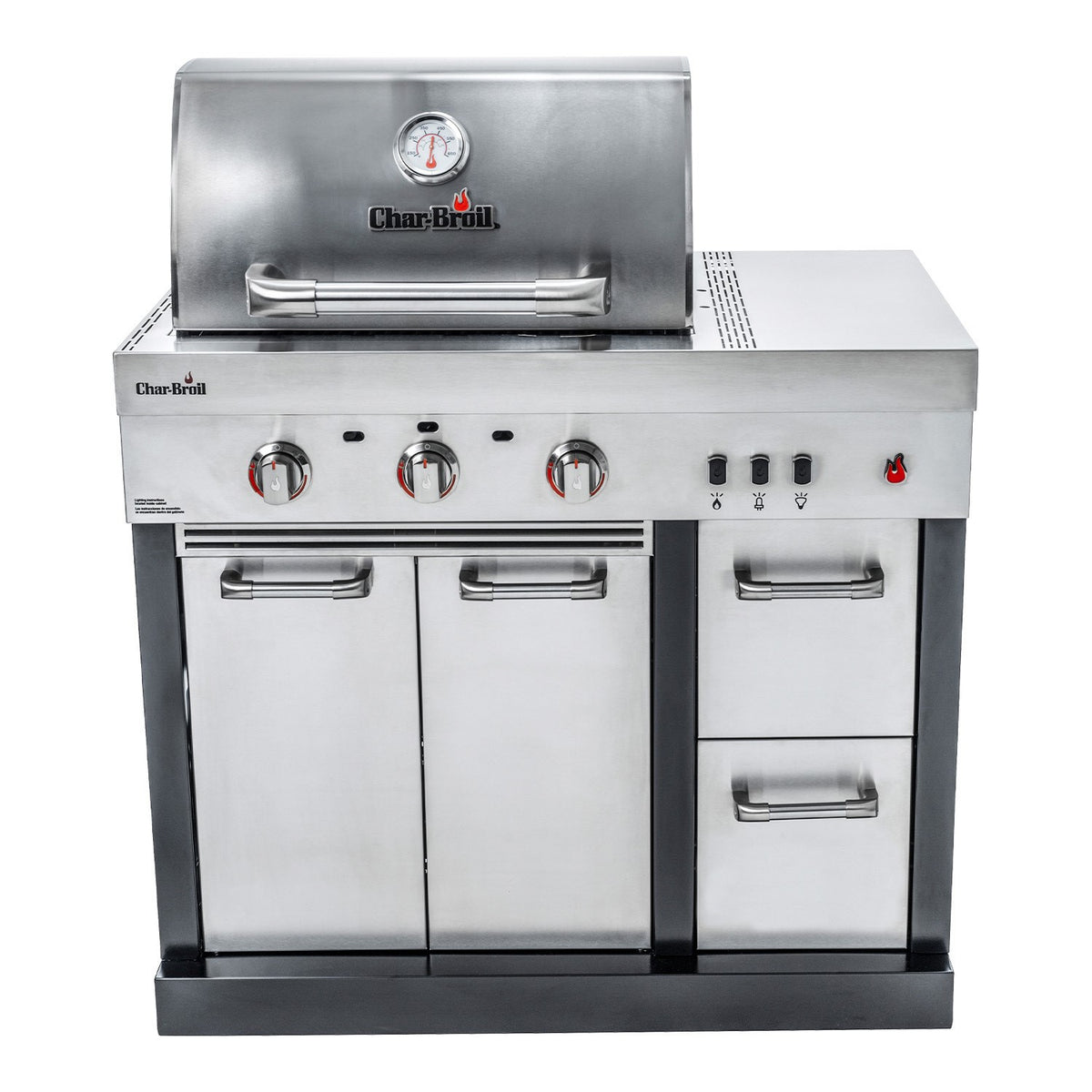 Char Broil Ultimate 3200 Modular Kitchen 3 Burner Gas BBQ Grill