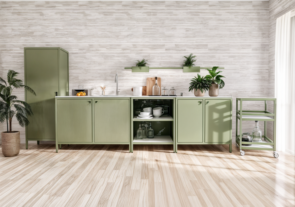 Noltia Aluminium Outdoor Kitchen Green 3M