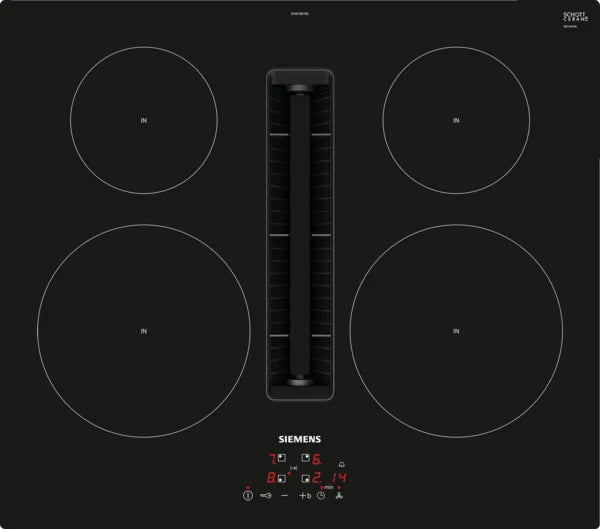 Siemens iQ300 Induction Hob With Integrated Extraction 60cm Surface Mount Without Frame EH611BE15E