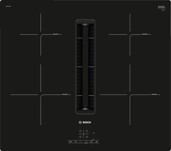 Bosch Series 4 Induction Hob With Integrated Extraction 60cm Surface Mount Without Frame PIE611B15E