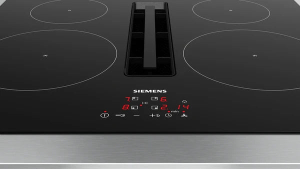 Siemens iQ300 Induction Hob With Integrated Extraction 60cm Surface Mount Without Frame EH611BE15E