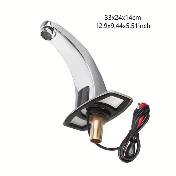 Luxury Hands-Free Sensor Basin Faucet - Infrared Touchless Sink Tap with Cable