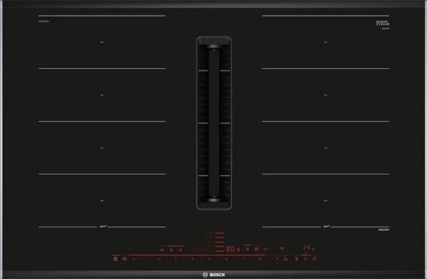 Bosch Series 8 Induction Hob With Integrated Extraction 80cm Surface Mount With Frame PXX875D67E