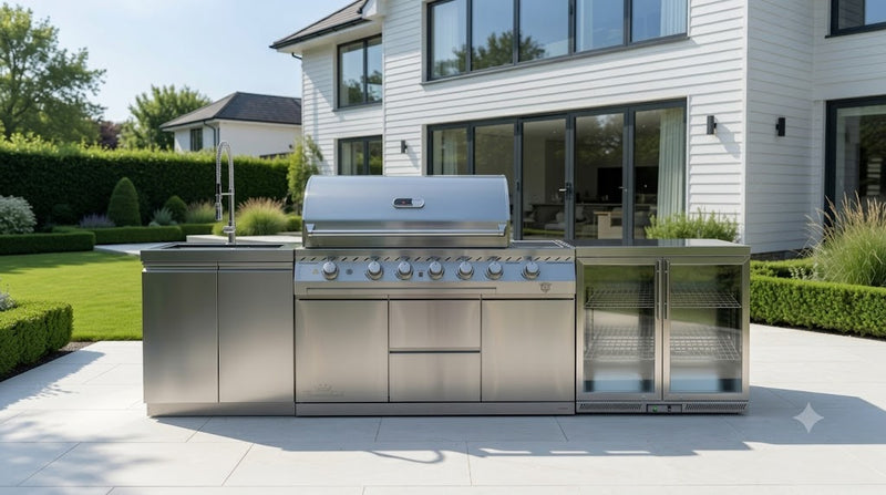 Whistler Outdoor Kitchen 6 Burner BBQ, Fridge, and Sink | 3M