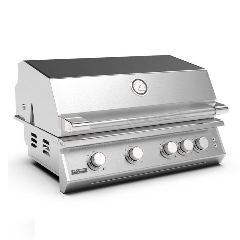 Brabura Fusion 400 Stainless Steel Built-In Gas BBQ with cart