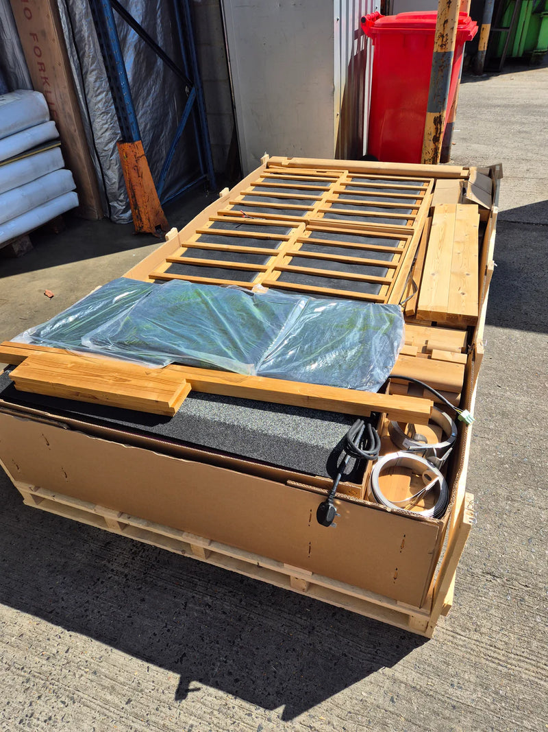 Outdoor Oval Barrel Sauna Combination Infrared/ traditional 1842 x1200 x 1945mm