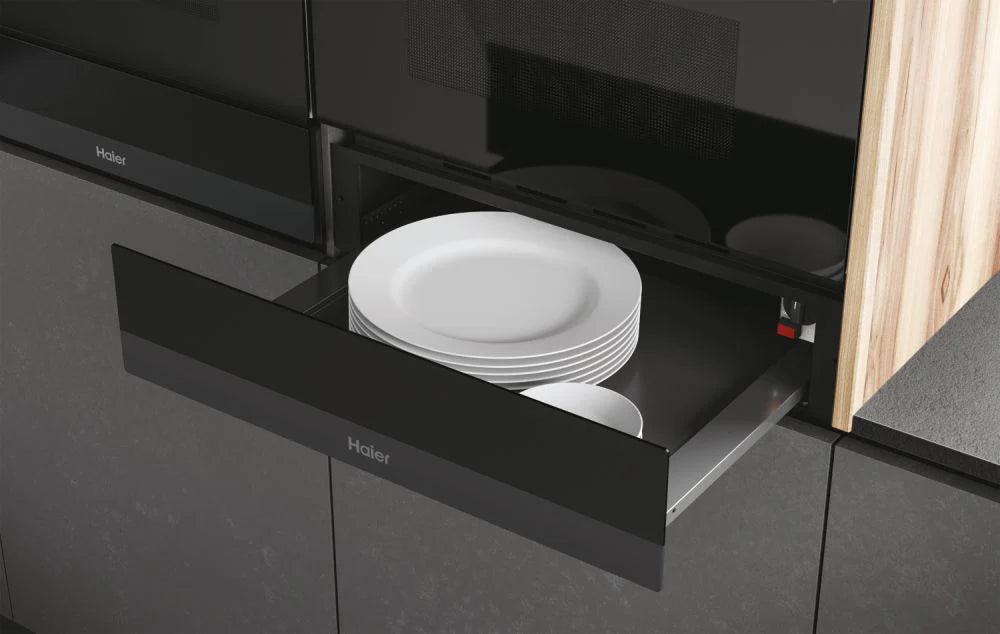 Haier 60cm Warming Drawer Stainless Steel & Black Front