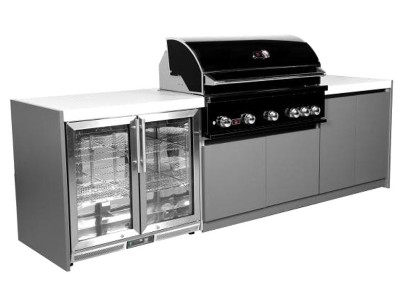Whistler Fairford Black Outdoor Kitchen with Burford 5-Burner BBQ | 2.9M