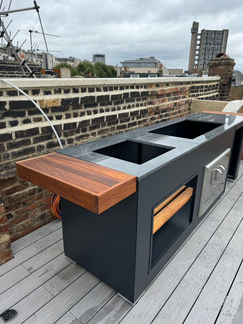 Grillandia Outdoor Kitchen Beefeater Proline Roaster, Fridge and Weather Cover - 2.5M