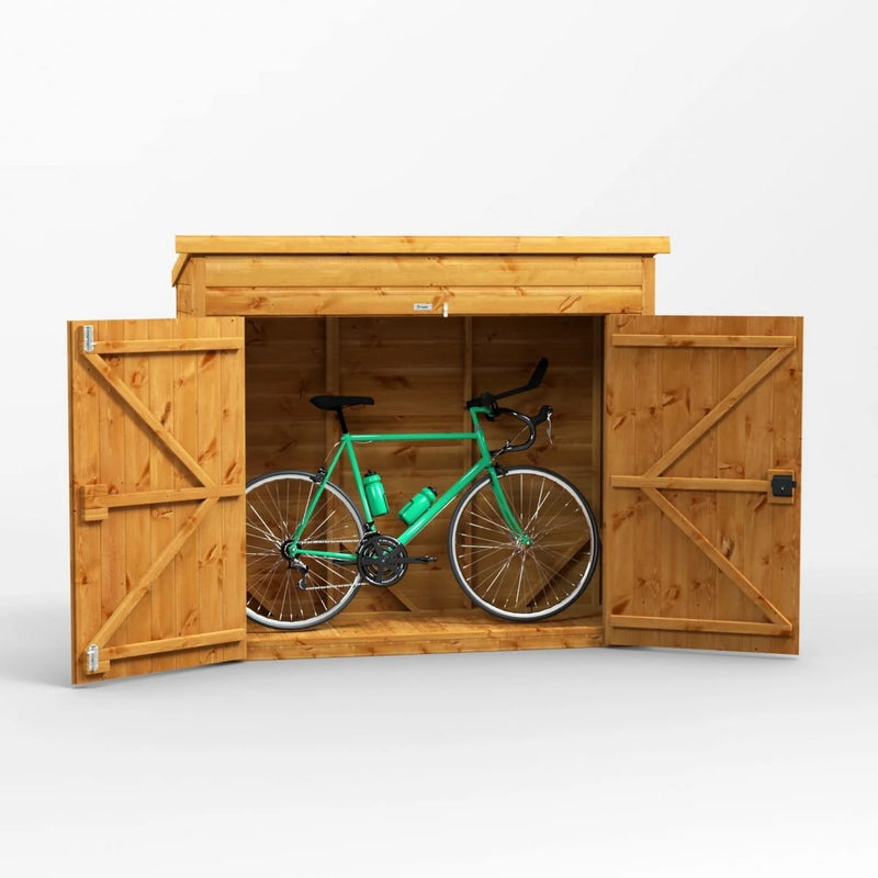 Power Timber Pent Bicycle Shed