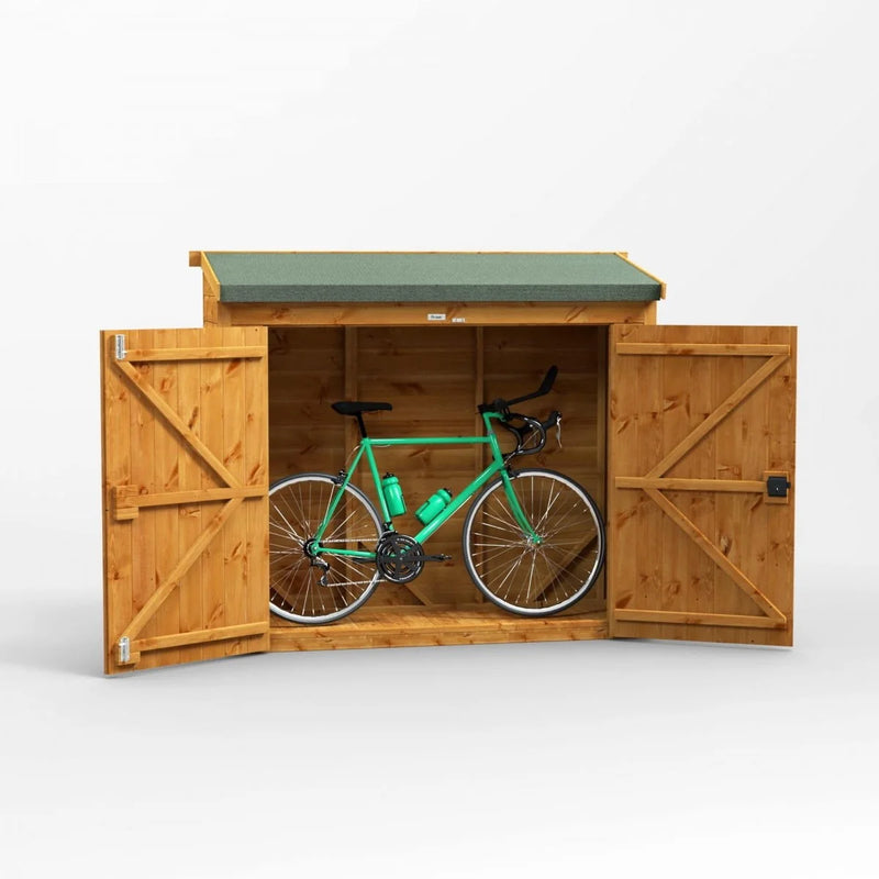 Power Timber Pent Bicycle Shed