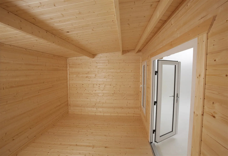 Power Timber Pent Log Cabin