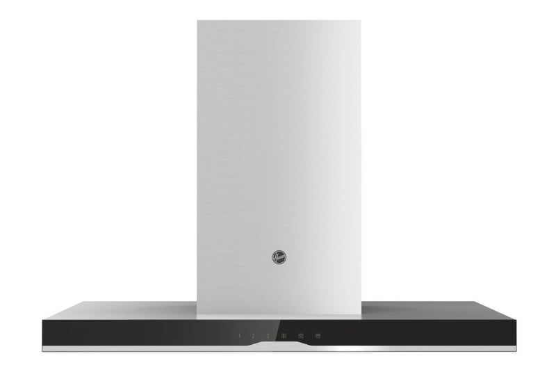 Hood Island Freestanding Island Decorative, Stainless Steel, LED, SS+ black front glass panel