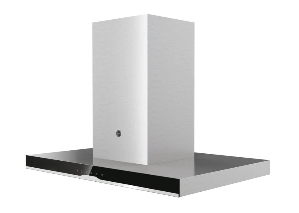 Hoover HTSI9CBK5XWIFI 90cm Island Cooker hood in stainless steel & Black glass trim