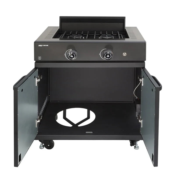 GRLLR Outdoor Kitchen Kamado Stove and Open shelve