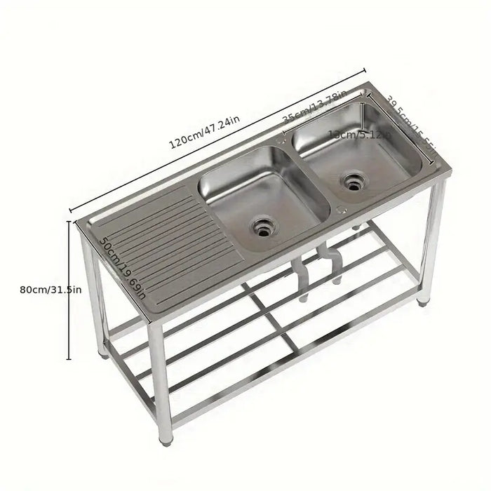 Sink Double Bowls Stainless Steel