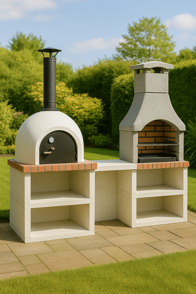 Napoli Outdoor Kitchen with Pizza Oven and BBQ Grill