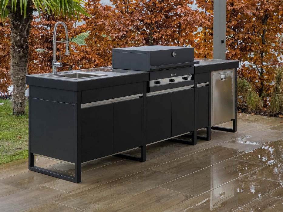 Theiss Outdoor Kitchen Foguer barbecue