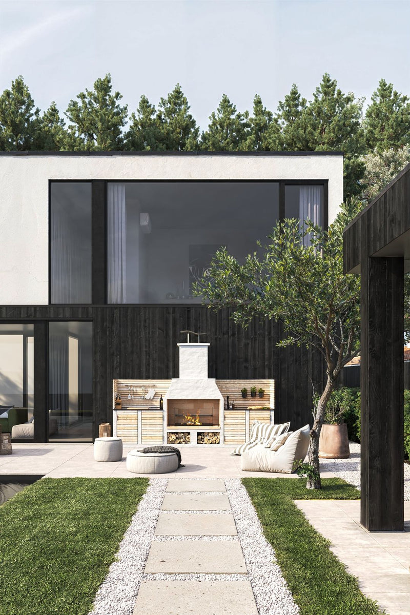 Volcanic Pumice Outdoor Kitchen Kingham