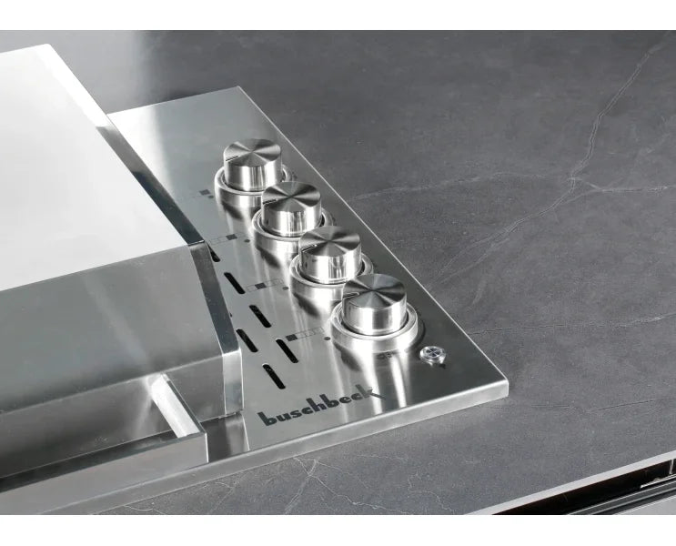 Buschbeck Derby Outdoor Kitchen – Grey Marbled Ceramic Finish 2.6M Plus Weather Protection Cover